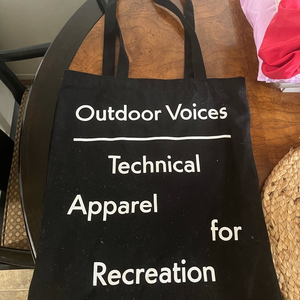Outdoor Voices Black Technical Apparel Tote